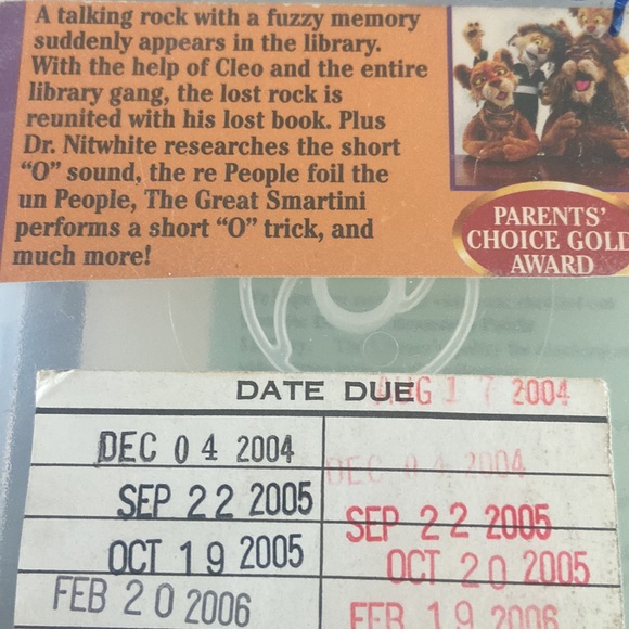 Between the Lions VHS Tape - Between the Lions The Lost Rock /o/ short o sound - Picture 5 of 5